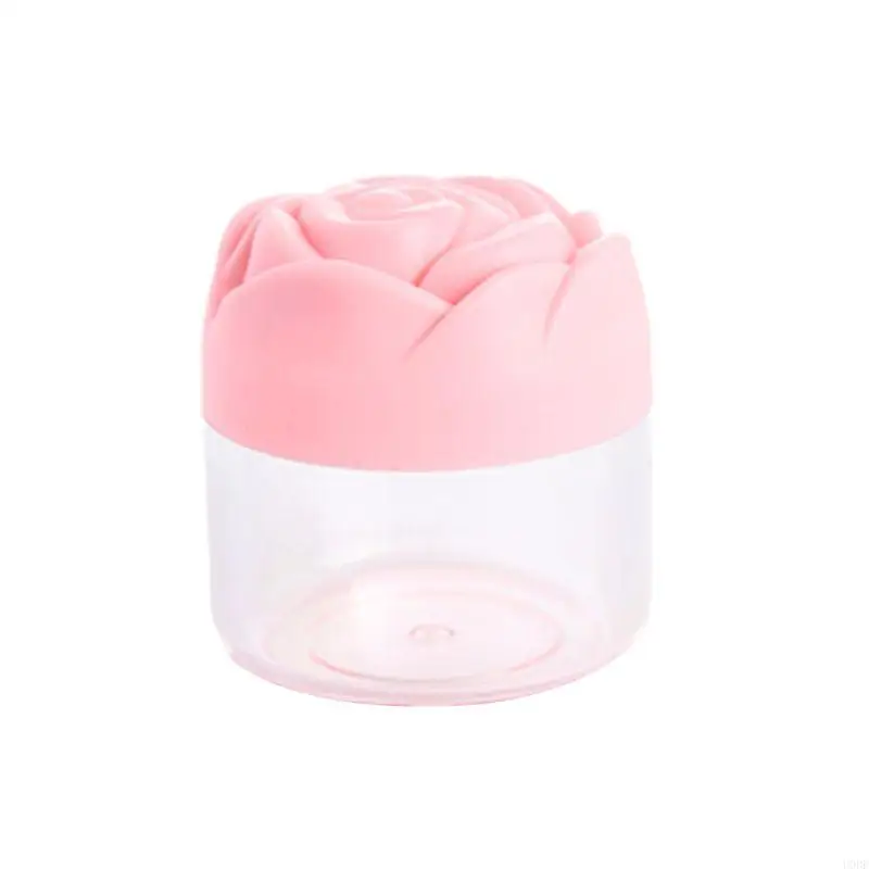 U0DE 5 قطع من عبوات الكريم البلاستيكية المستديرة الشفافة ذات الفم الواسع والمضادة للتسرب مع غطاء