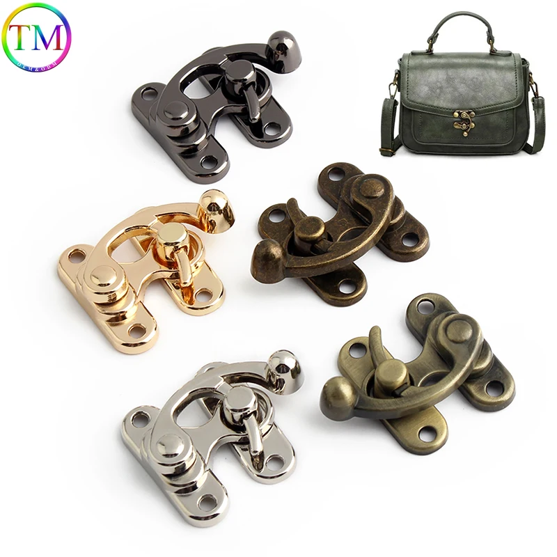 2-10-30PCS 44X37mm Toggle Latch Metal Hasp Hook Lock With Screw For Handbag Bags Chest Gift Wine Wooden Box Case Accessories