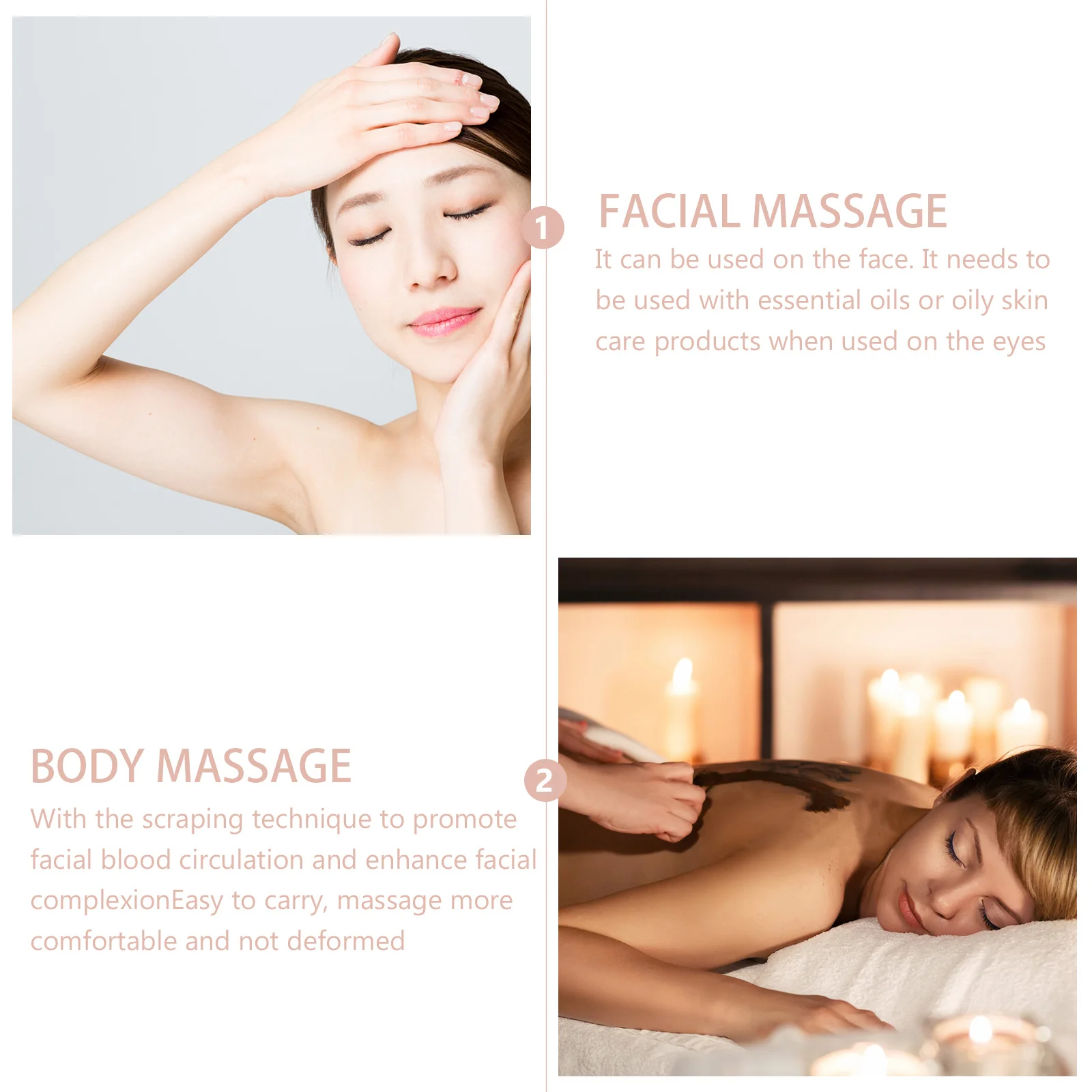 

1Set Fanshaped Gua Sha Massage Board Scraping Tool Facial Microcirculation Pain Relief Anti-Aging Scraping Board