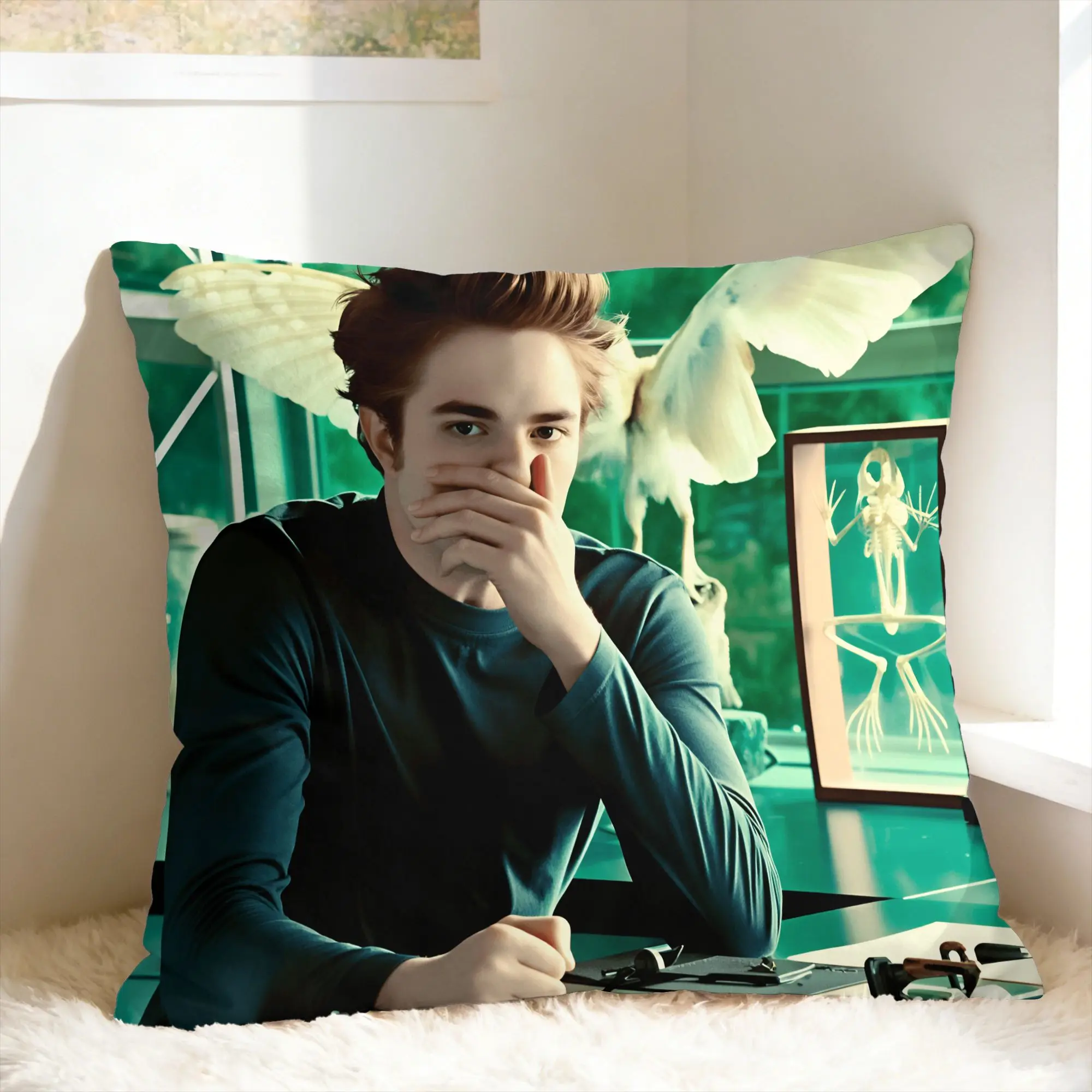 Pillow Cover Edward Cullen  Cute Funny Pillow Case For Living Room Bed Chair Pillowcases