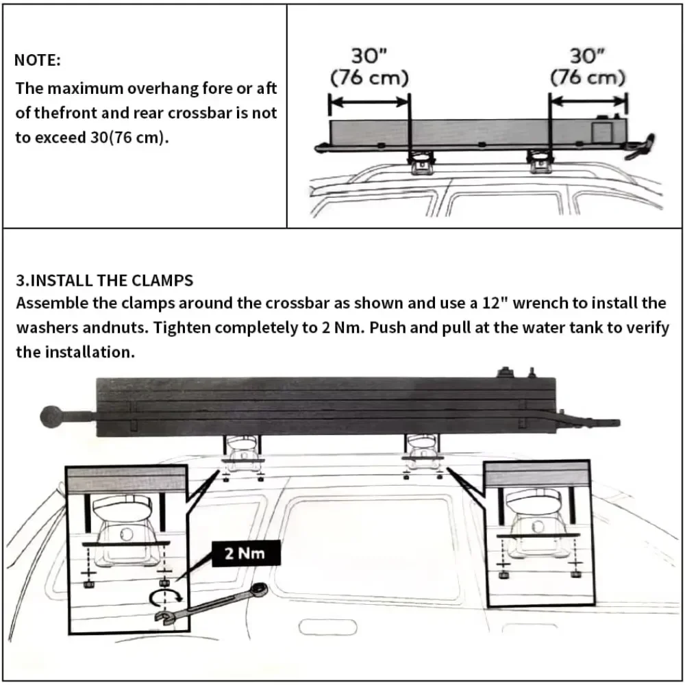 Doccia da campeggio per serbatoio d'acqua da tetto per auto da 8 galloni 30 litri per veicoli fuoristrada Serbatoio d'acqua da campeggio per deposito d'acqua per doccia da campeggio