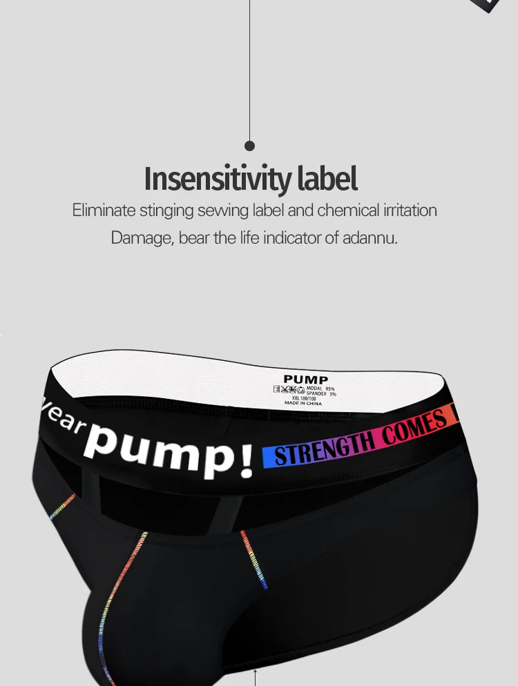 1 PCS Calzoncillos con Tirantes y Bolsa Convexa Transpirable de Modal para Hombre, Cintura Elástica con Estampado de Letras en Contraste, Ropa Interior Diaria de Verano
