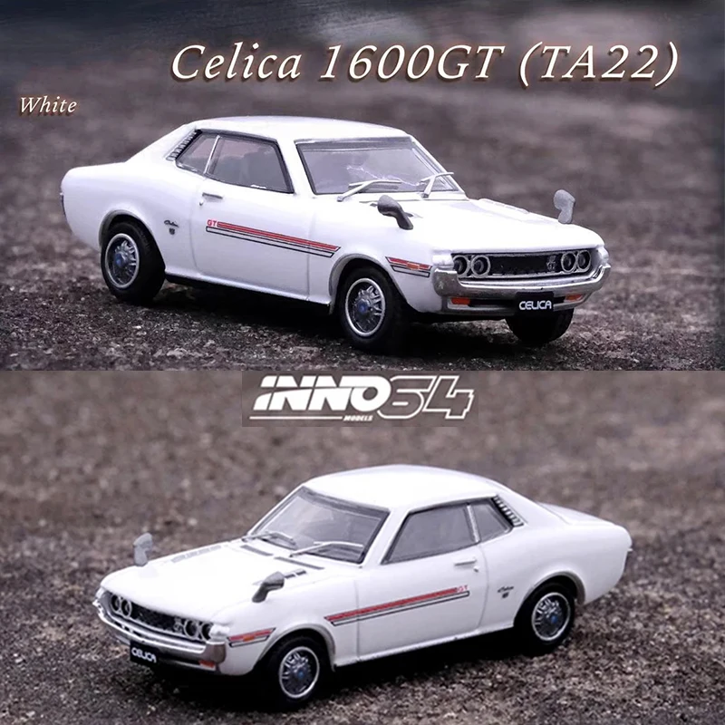 

In Stock INNO 1:64 CELICA 1600GT TA22 White Diecast Diorama Car Model Collection Miniature Carros Toys