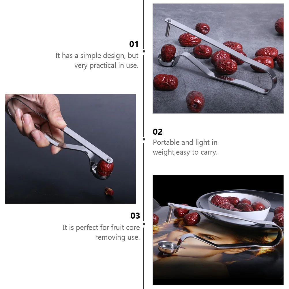 

Jujube Corer Red Dates Core Removers Stainless Steel Fruit Tools Manual Kitchen Gadgets Portable Lightweight Practical Use Safe