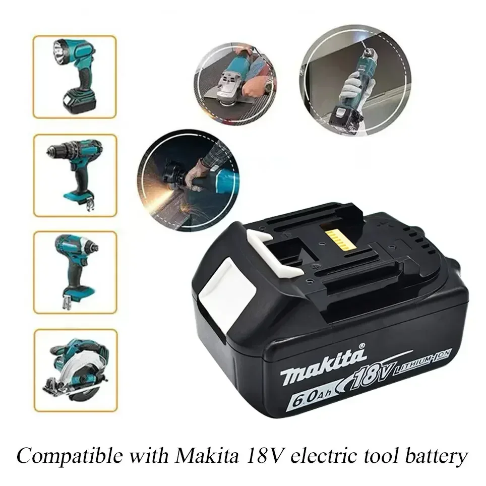 100% Original Makita 6Ah/5Ah/3Ah for Makita 18V Battery BL1830B BL1850B BL1850 BL1840 BL1860 BL1815 Replacement Lithium Battery