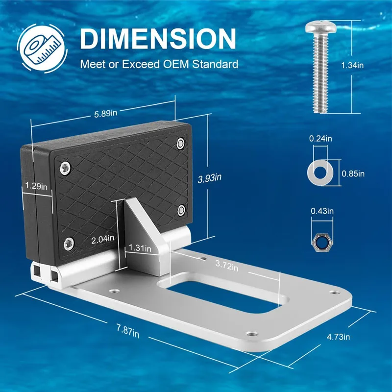 Universal Transom Trolling Motor Mount Fits for Kayaks/Kayak & Any Boat with A Flat Stern, Not for Outboard Engines of Any Size