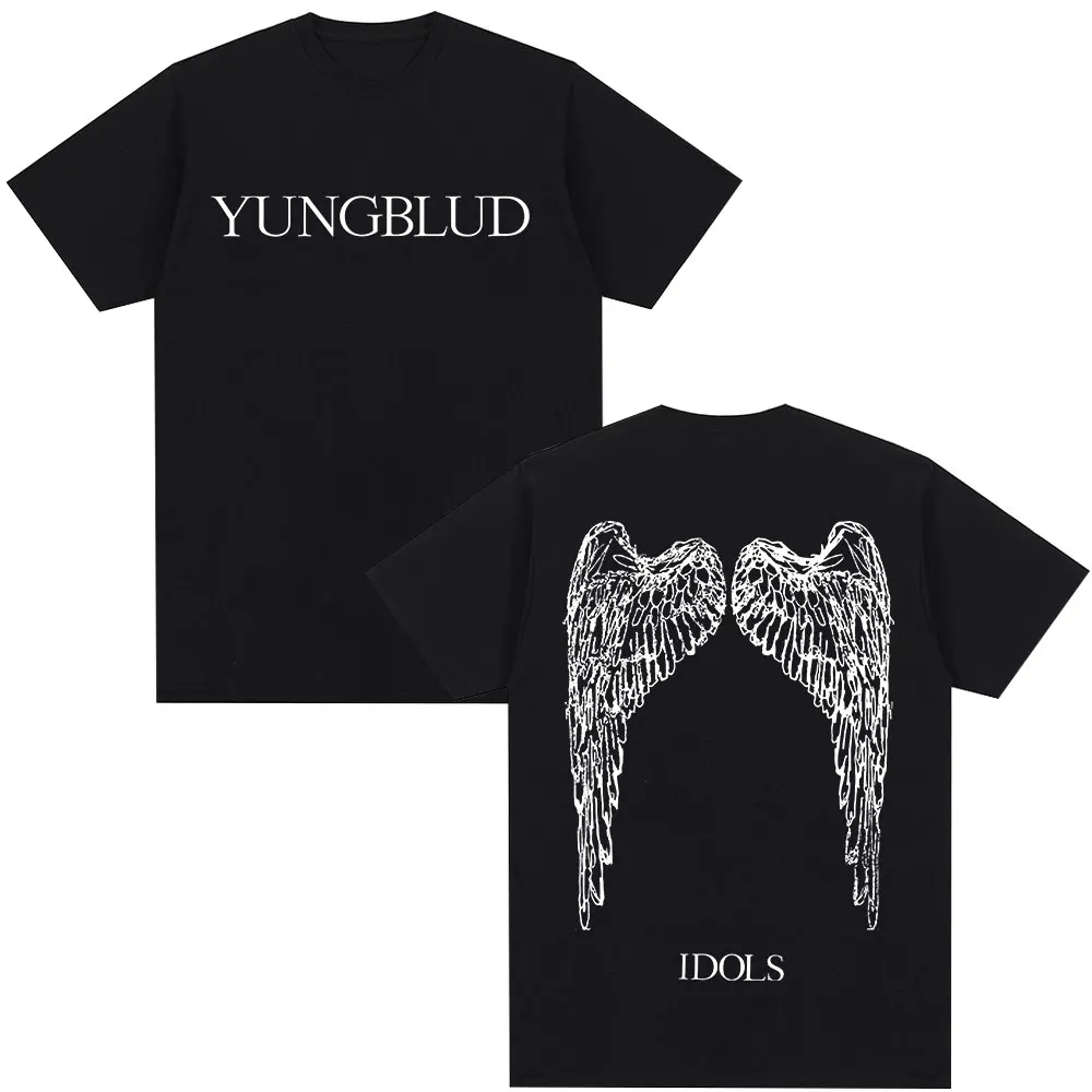 

Yungblud IDOLS Wings Album Tour 2025 T Shirt Fans Gift Men's Women Hip Hop Short Sleeve T-shirts Oversized Casual Cotton T-shirt