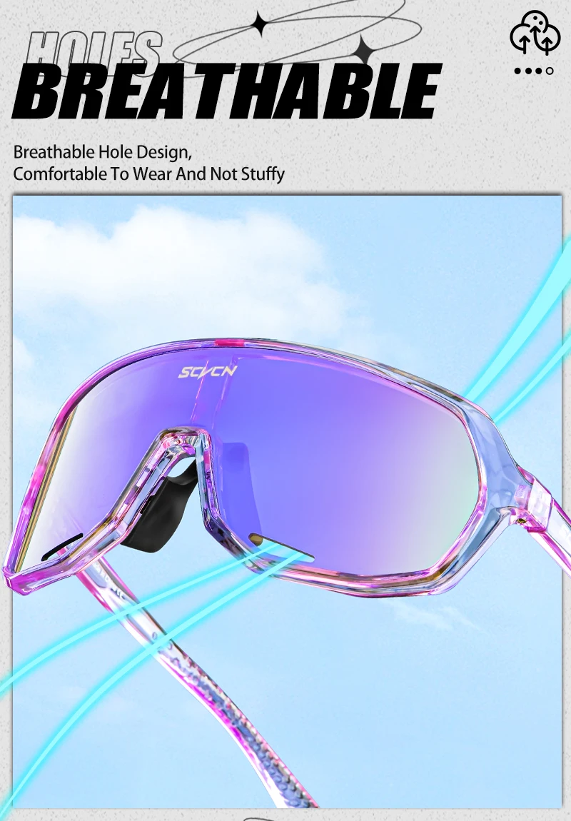 SCVCN Neue Outdoor Radfahren Gläser Fahrrad Sonnenbrille Männer UV400 Brillen Sport MTB Brille Fahrrad Frauen Reiten Wandern Sonnenbrille – Detail 7