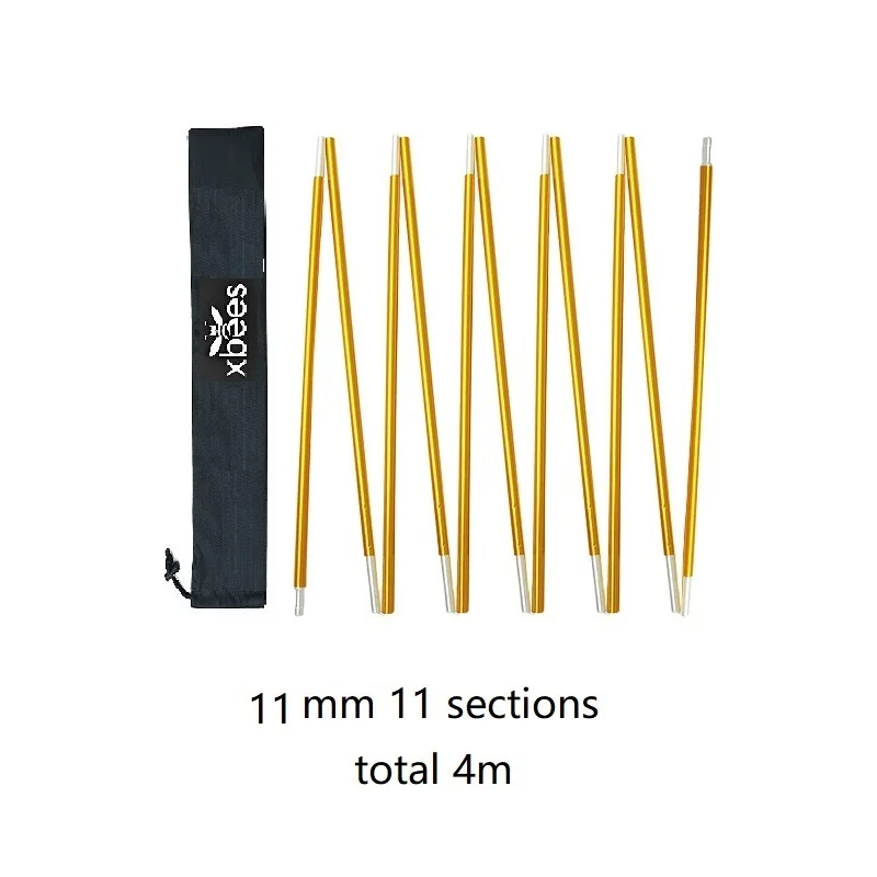 1 stücke Xbees Zelt Pole 8,5/9,5/11mm Camping Aluminium Legierung Zelt Pole 360/400/440CM Camping Wesentliches Zubehör