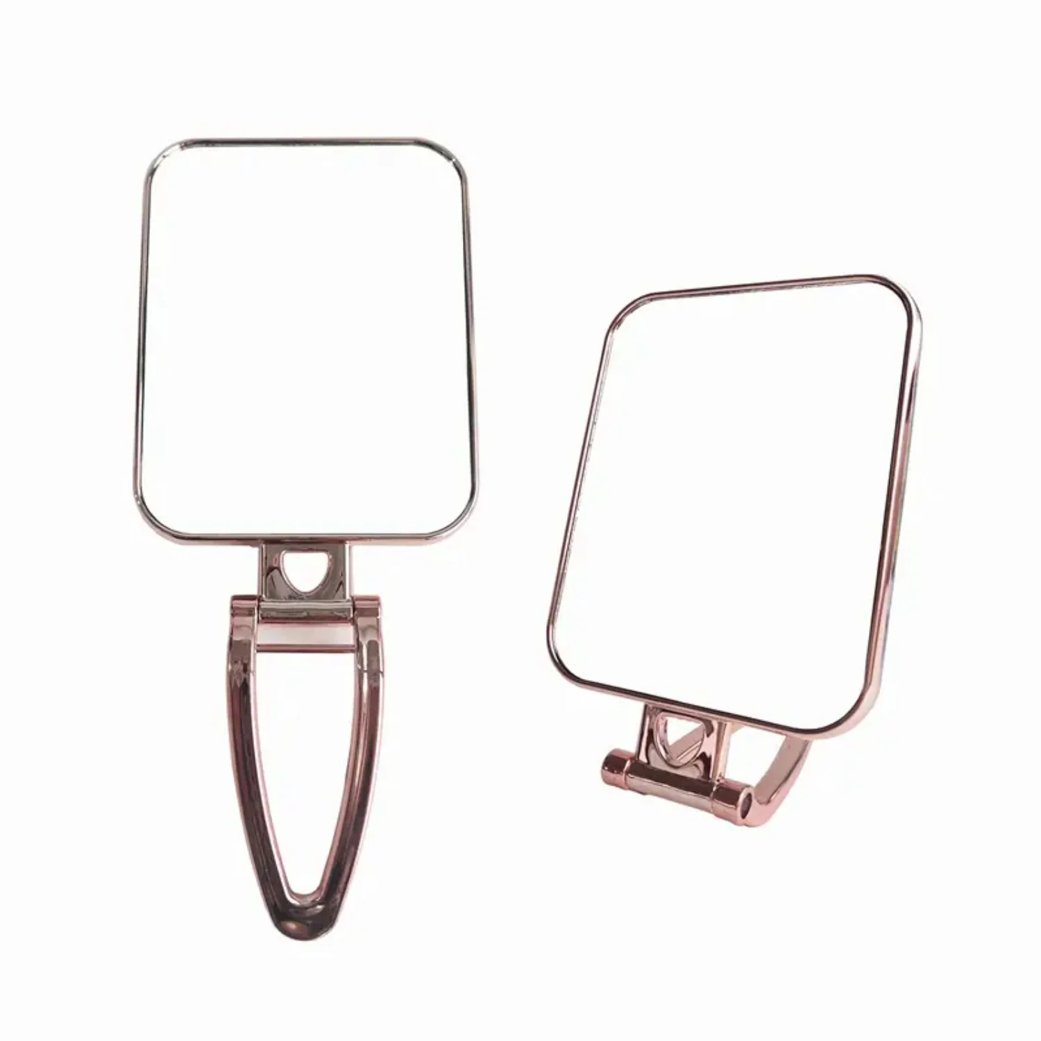 Elegant Folding Vanity Makeup Mirror - Portable Square Cosmetic Mirror for Girls & Women - Stylish Tabletop Gift Espejo con luz