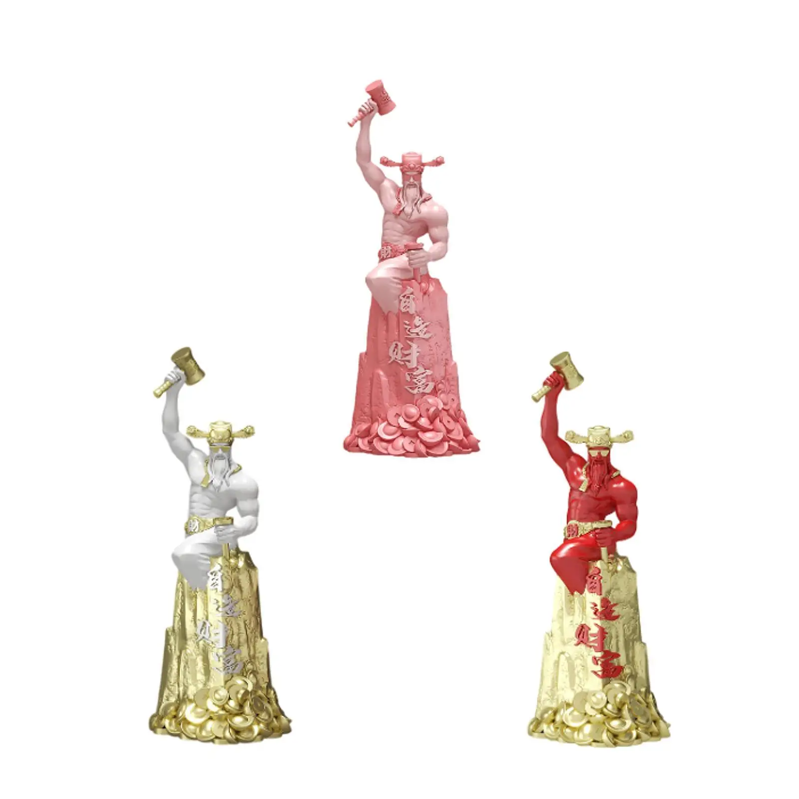 

God of Wealth Statue Modern Prosperity Sculpture for Office Bedroom Cabinet