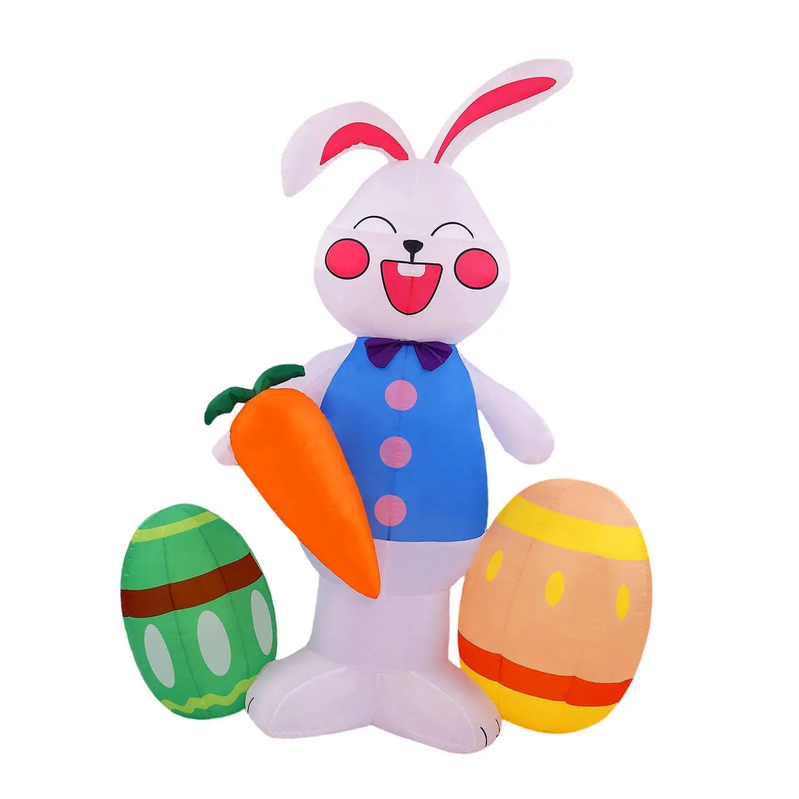 Easter Rabbit Inflatable Outdoor Decoration Waterproof Large Cute Easter Yard Decoration for Party Malls Garden Patio Outside
