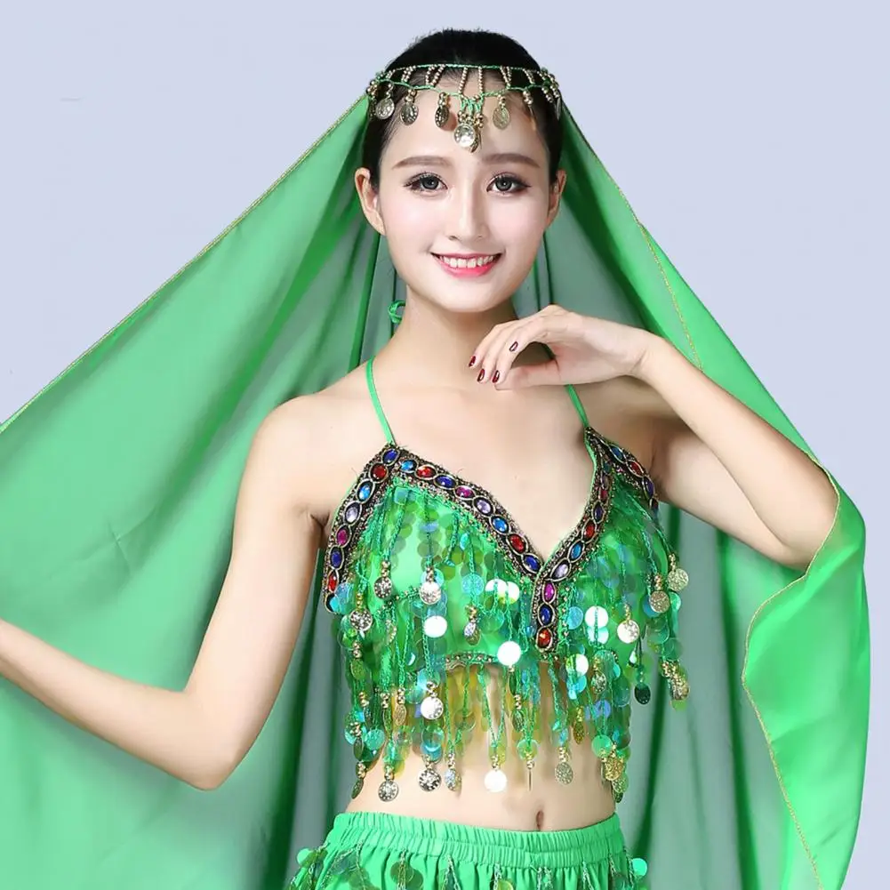 Halter Neck Performance Vest Sequin Tassel Halter Neck Waist-exposure Backless Belly Dance Boho Festival Top Exotic Clubbing