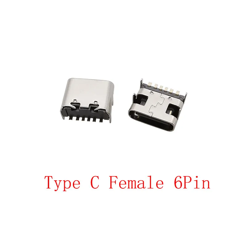 10Pcs USB Typ C Weibliche Jack Lade Port Stecker 2/6/16 Pin Stecker SMD PCB Löten DIY Reparatur USB Typ C Buchse Adapter – Detail 3