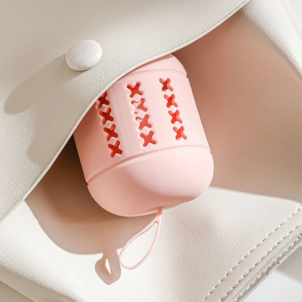 

3pcs Makeup Sponge Holder Portable Beauty Egg Case Pink Beige Khaki Dust proof Breathable Storage Box For