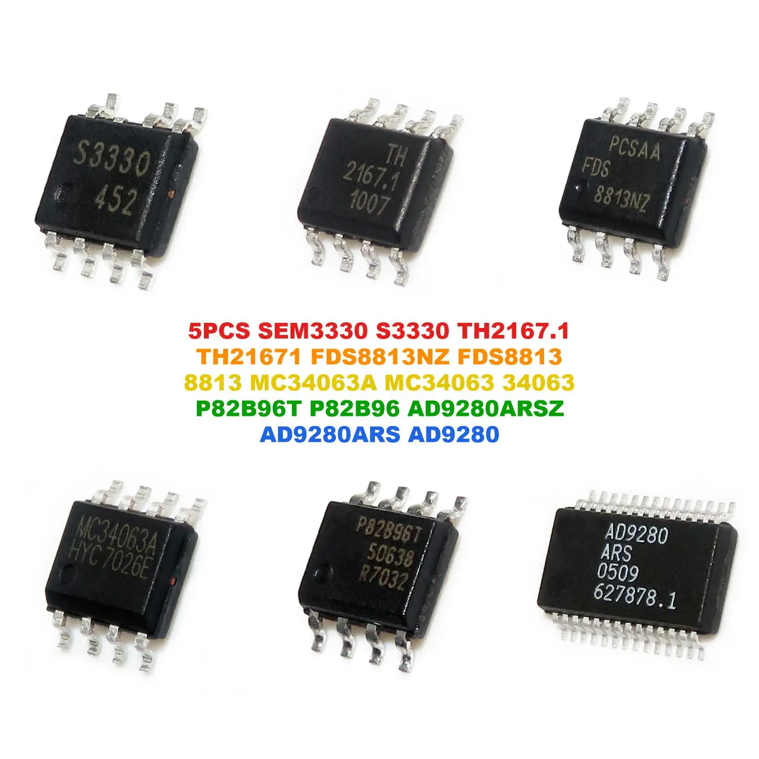 SEM3330 S3330 TH2167.1 TH21671 FDS8813NZ FDS8813 8813 MC34063A MC34063 34063 P82B96T P82B96 AD9280ARSZ AD9280ARS AD9280