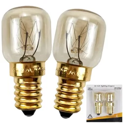 2PC/box Oven Bulbs, 300 ℃ Microwave Oven Bulb, Salt Crystal Lamp 220V E14 15W 25W