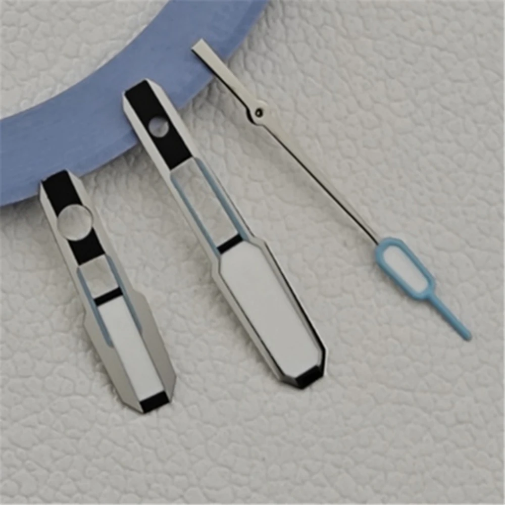 NH35 Pointer Modification Mechanical Watch hands Green Luminous NH36 Pointer Diving Watch Accessory Size 13mm sliver hand