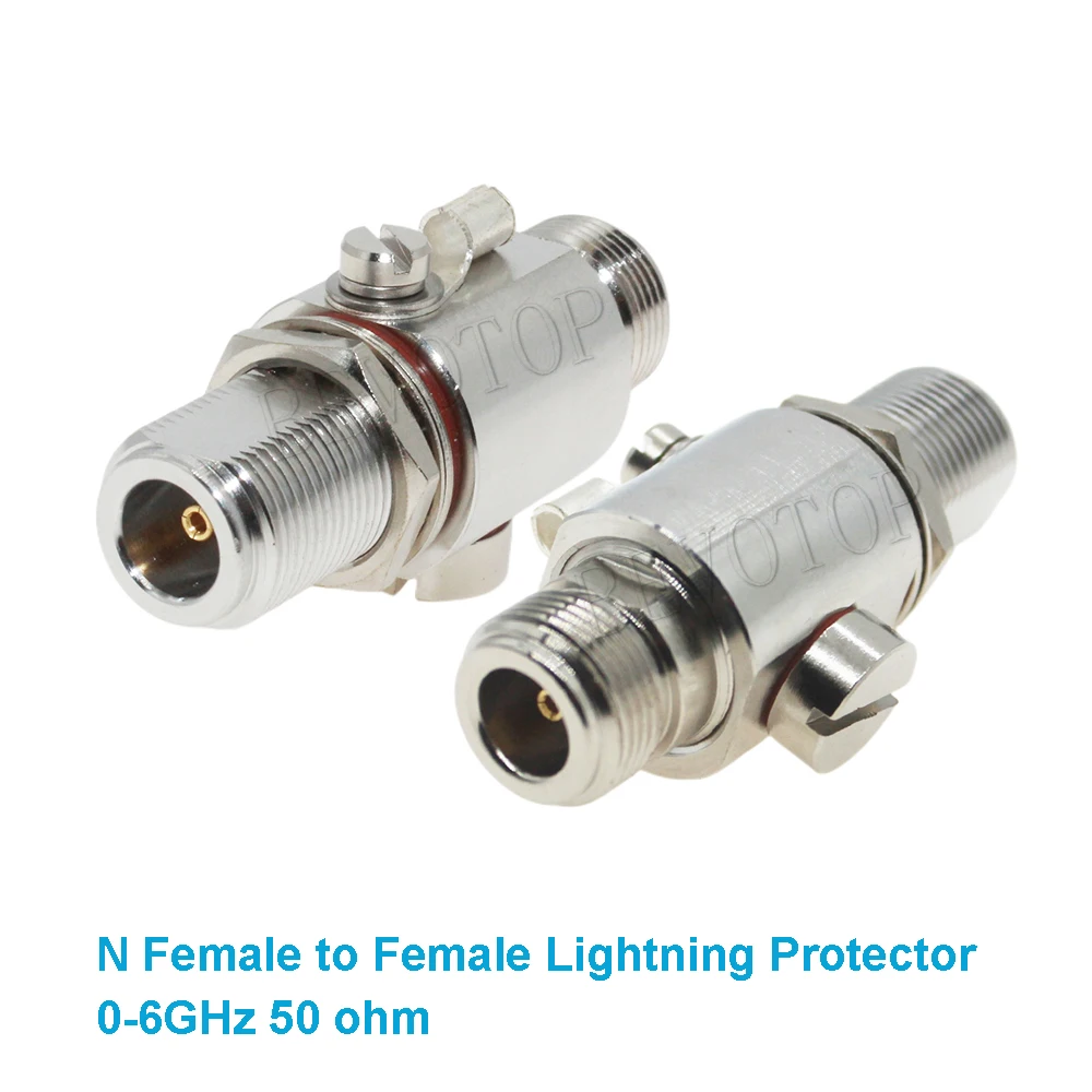 6GHZ N Vrouw-vrouw RF Coaxiale Overspanningsbeveiliging Bliksemafleider voor HAM CB Radio WLAN WiFi 50ohm Gasontlading bescherming