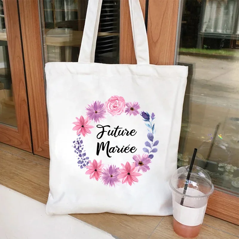 Evjf Bags Future Mariee Team Bride addio al nubilato Tote Bags Tote Bag per le donne borsa grafica Shopping Bag per addio al nubilato