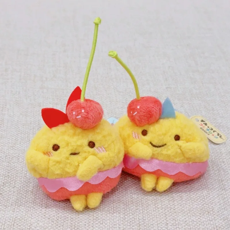 

New Sumikko Plush Doll Mini Size Kawaii Cherry Shrimp Tempura Stuffed Toy Fried Fish Tail Desktop Decoration Sweet Gurashi Gifts