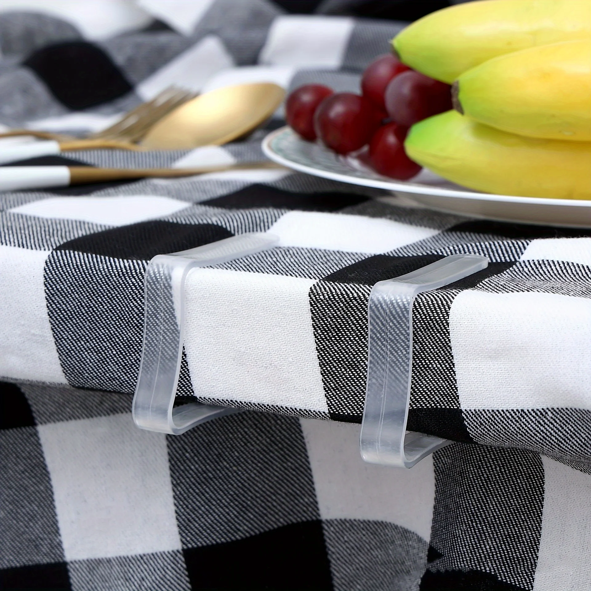 Clear Tablecloth Clips, Picnic Table Cloth Clip, Windproof Table Cover Holder Clamps For Home, Kitchen, Restaurant,