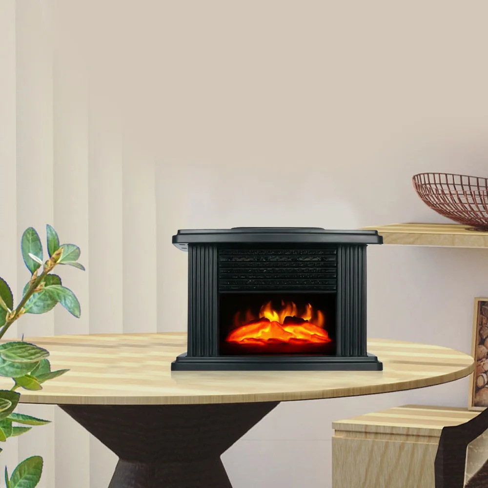 

1000W Electric Fireplace Space Heater Freestand Box 3D Flame Stove Burner Warmer New