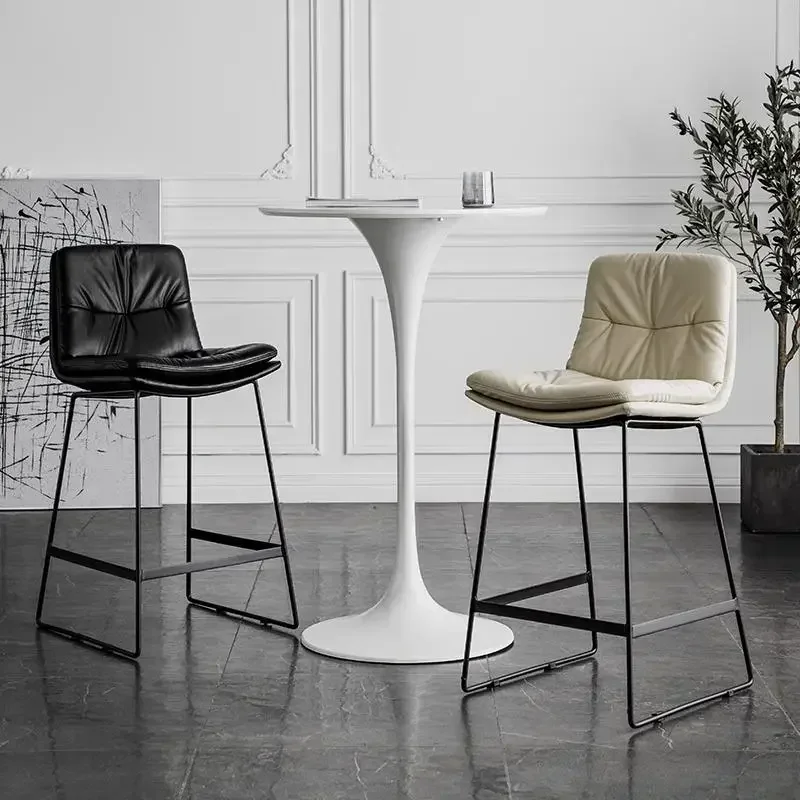 الرجعية عالية بار البراز الشمال الفاخرة الحديثة مصمم الغرور بار البراز الأمريكية الإيطالية فريدة من نوعها قوي المعادن Cadeira الأثاث #2