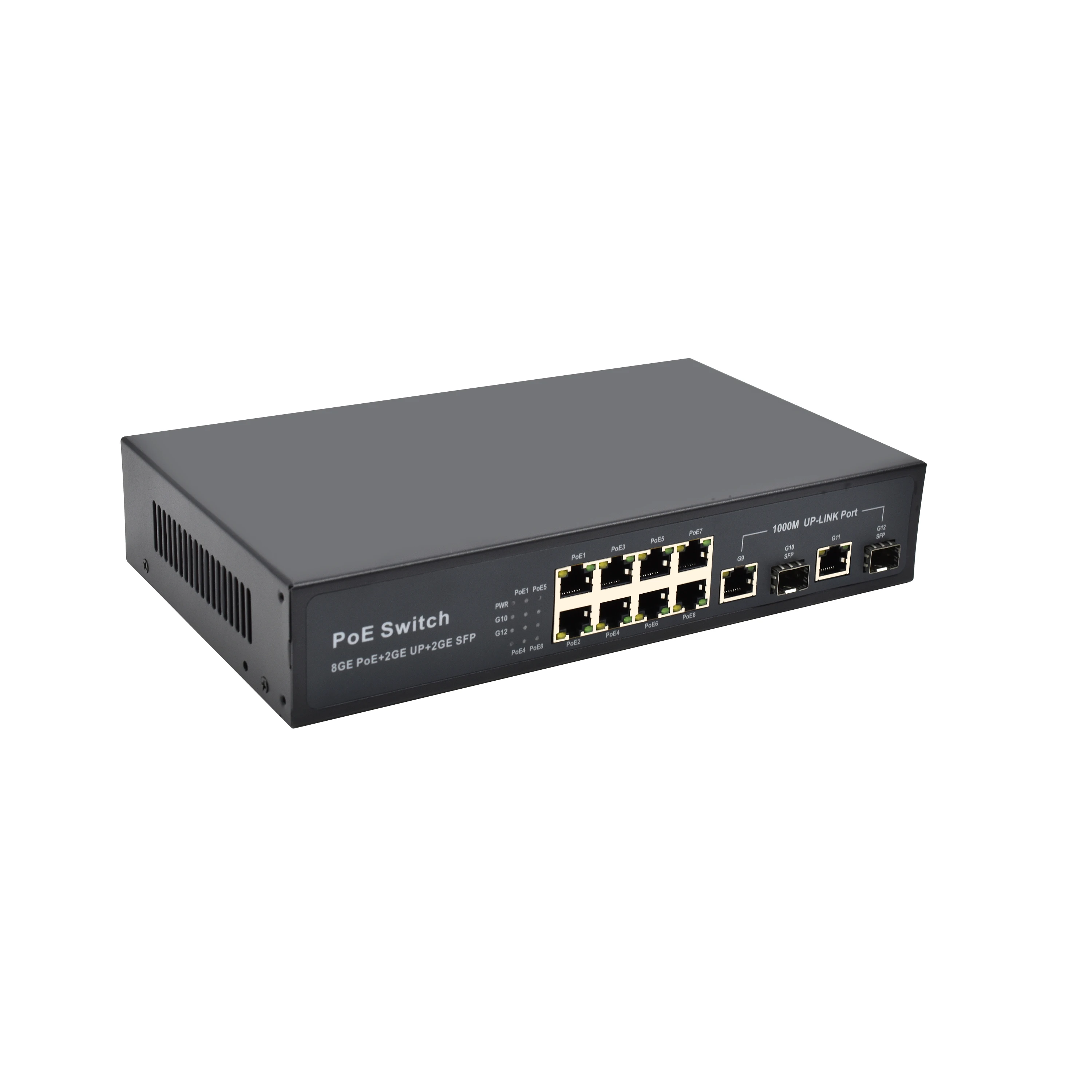 Imagem -03 - Portas Gigabit Switch Poe ai com 8-port Poe 10 100 1000mbps Uplink Wor-sg822p Sfp Poe Switch 12