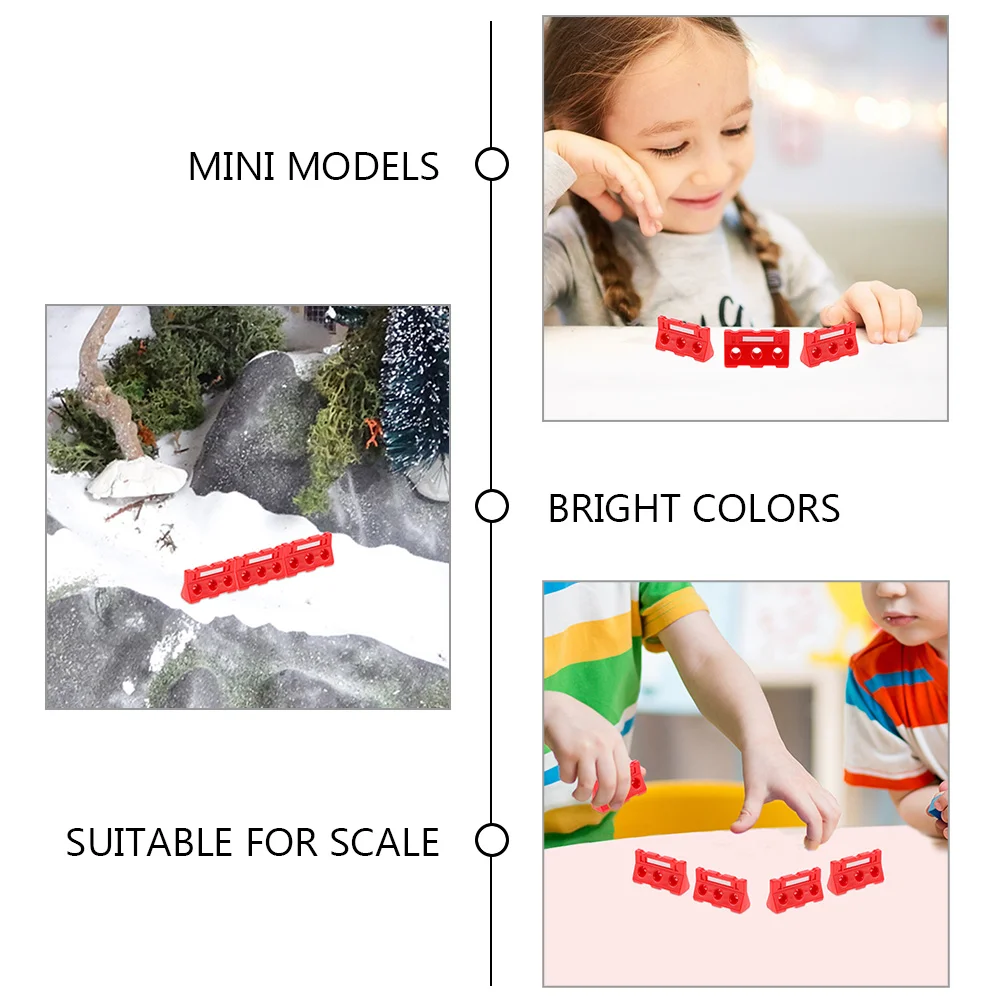 12 Pcs Child Crosswalk Signal Toy Abs Mini Construction Barricade Traffic Signs for Kids Fences Models