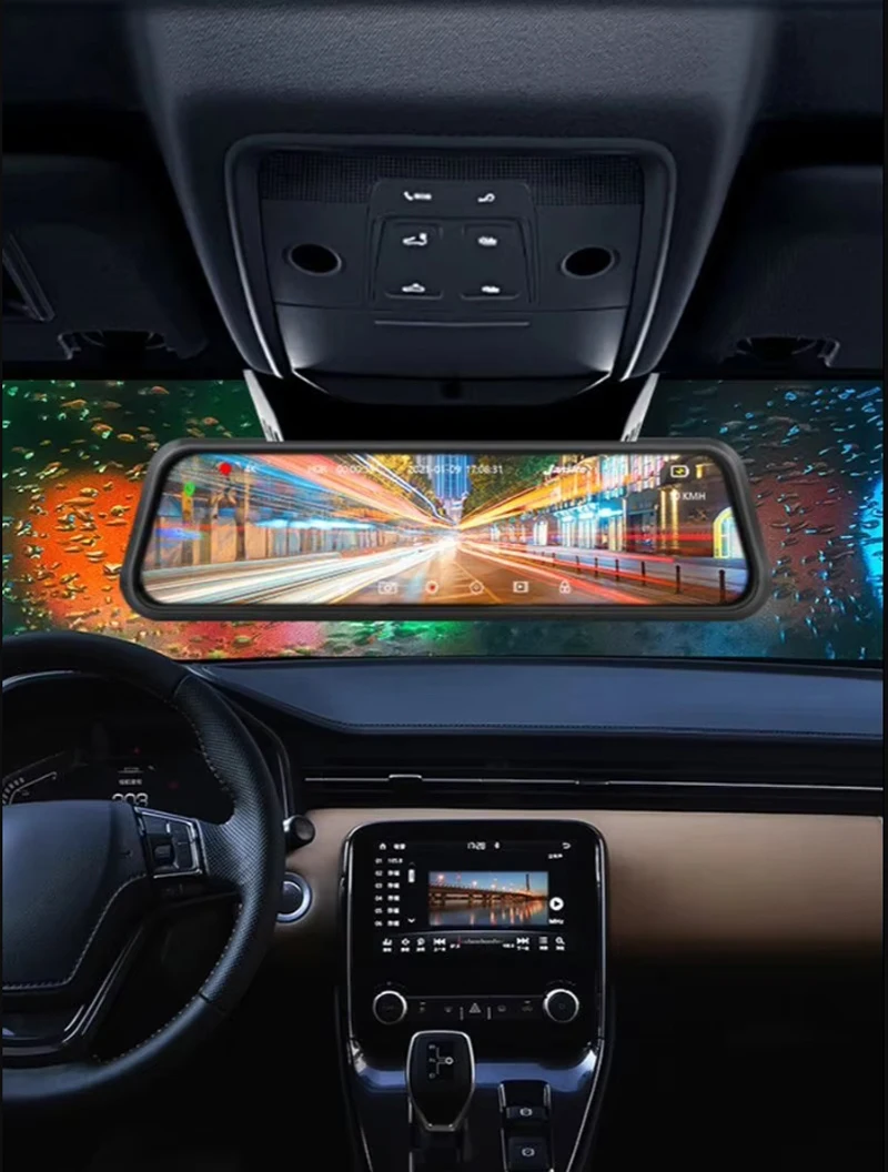 BigBigRoad جهاز تسجيل فيديو رقمي للسيارات داش كاميرا شاشة تعمل باللمس تيار مرآة الرؤية الخلفية مسجل فيديو ل دودج كاليبر المنتقم تشالنجر SRT فايبر