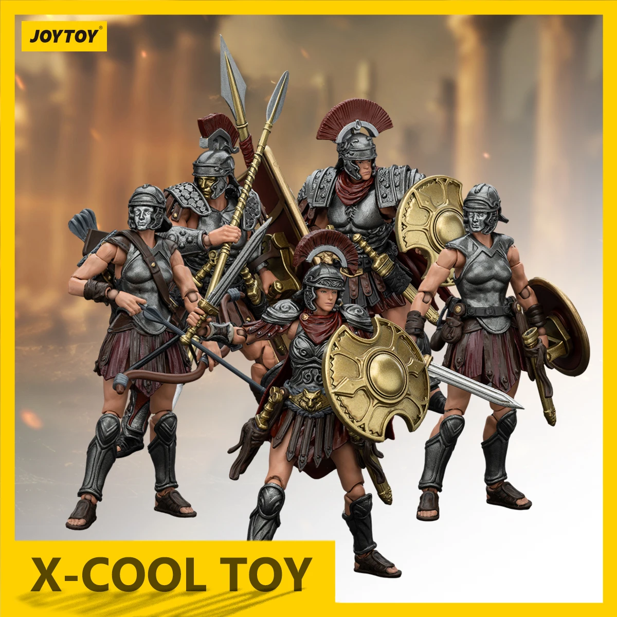 JOYTOY Romeinse Republiek LegionX Action Figure Centurion Optio Licht Infanterie Anime Beeldje Set van 5 Figuren Collecties Model Speelgoed