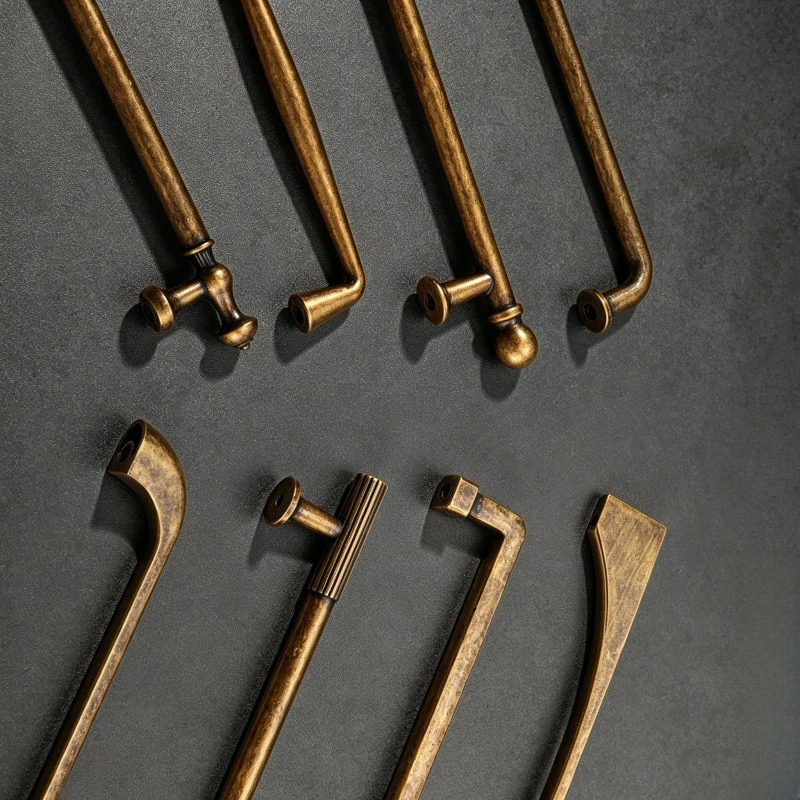 Antique Bronze Zinc Alloy Cabinet Pull American Style Vintage Door Handles for Wardrobe Kitchen Cabinet Drawer Furniture Handles