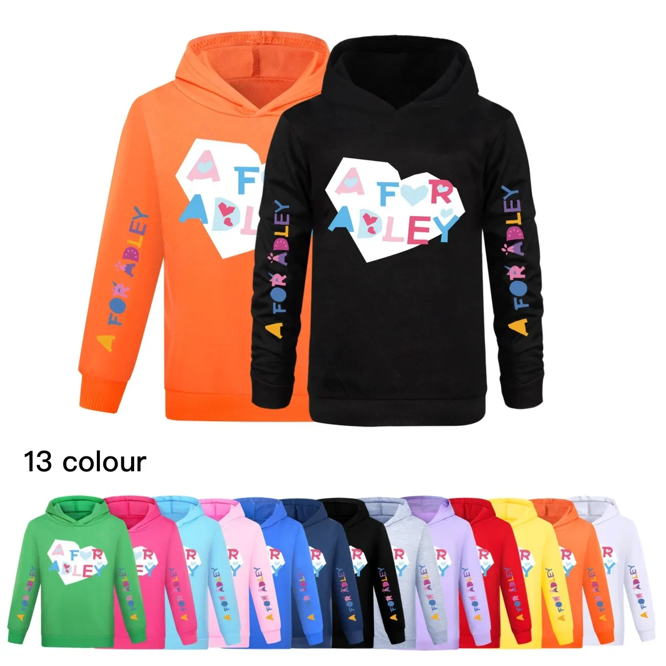 

A for Adley Hoodie Kids Long Sleeve Coats Toddler Girls Cartoon Clothes Junior Boys Spring Hooded Sweatshirts Children Outerwear