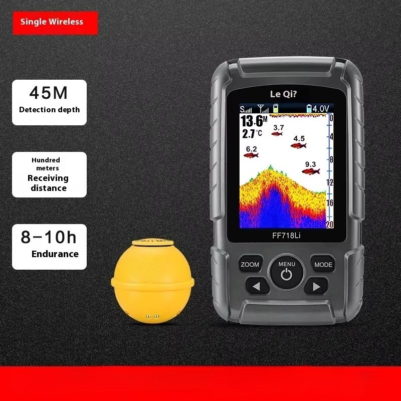 Lure Ultrasonic Wireless Sonar Detection Platform Underwater r Universal 200m for Sea Ice Fishing Plastic Material LED