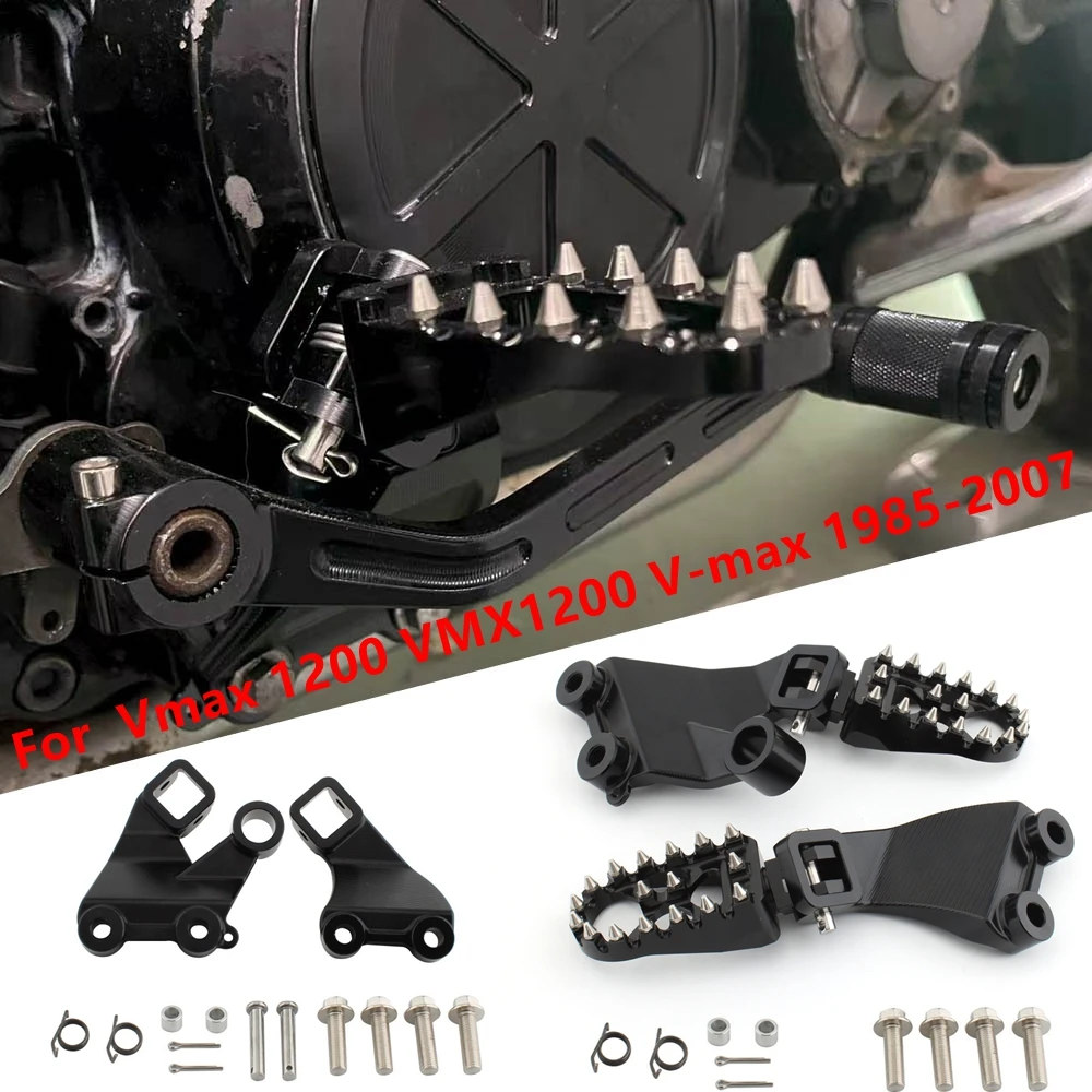 

For Yamaha Vmax 1200 VMX1200 V-max 1985-2007 Motorcycle Driver Rest foot pedal CNC aluminium