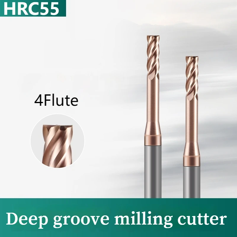1pc HRC55 2/3/4 Flute Tungsten Carbide End Mill Milling Cutter Cnc Routerbits Long Flute Endmills 1mm 1.5mm 2mm 2.5mm 3.0mm