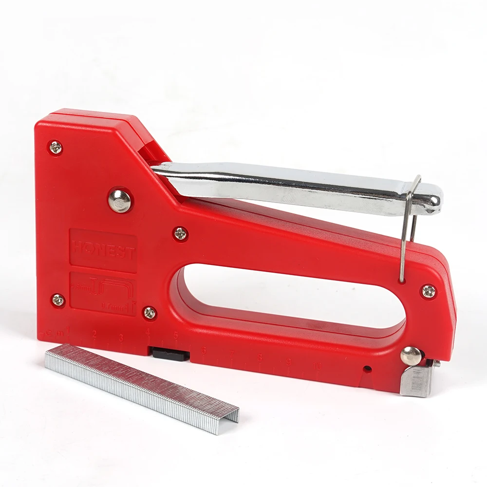 Hand Staple Gun Manual Nailers Tackers Stapler Staple Guns for Woodworking,Light Duty Nail Gun with 1100 Staples,metal handle