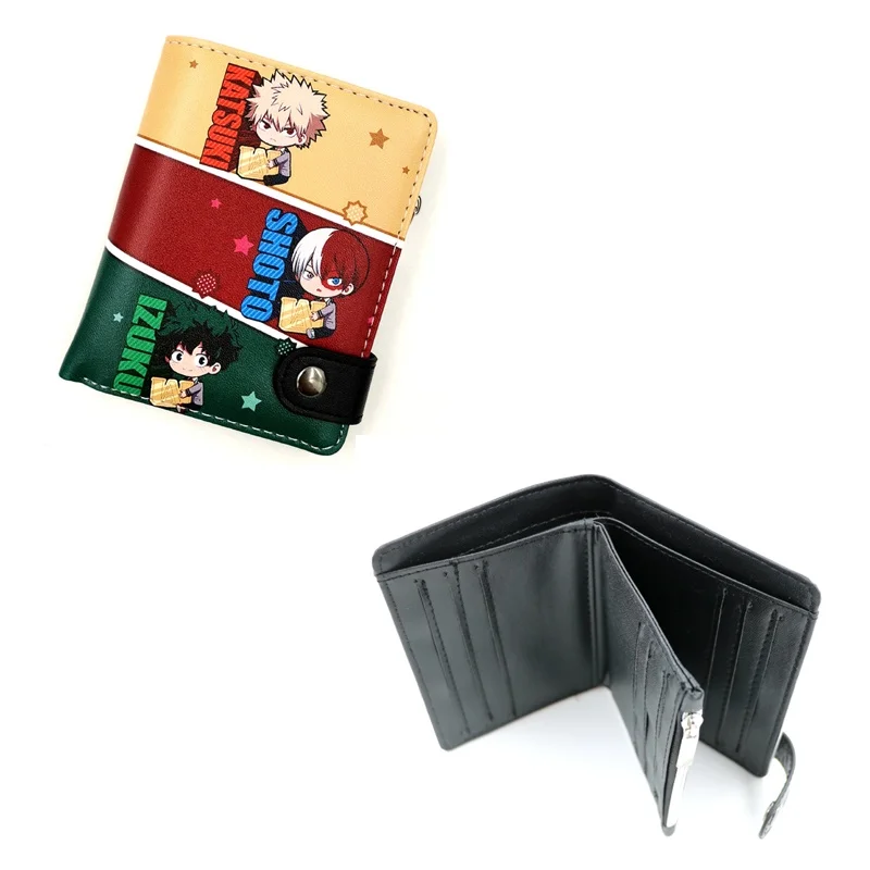 Anime My Hero Academia Midoriya Izuku Herren PU Kurze Geldbörse Niedliche Geldbörse mit Kartenschichten – Detail 7