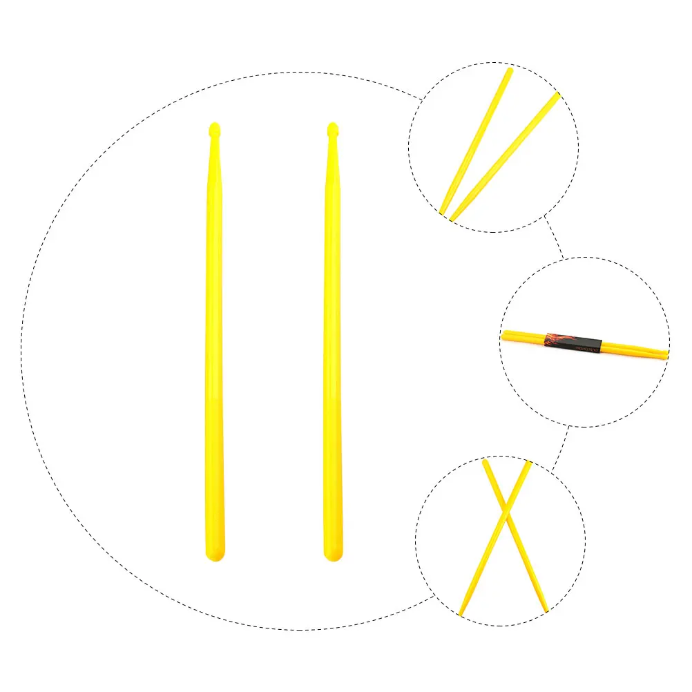 

1 Pair High Quality Nylon Drum Sticks Long Handle Easy Grip Percussion Instrument Accessories