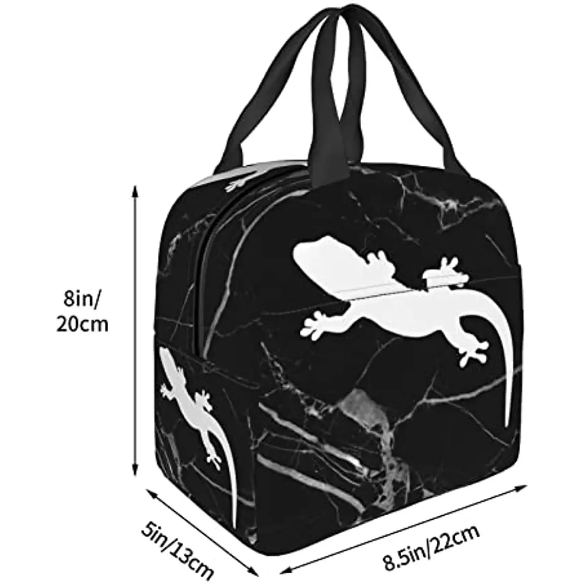 Lizard-gecko-reptile-Lunch-Bags, Insulated Lunch Box Picnic Bag Lunch Cooler Tote Bag for Woman Man Boy Girl Office Work School