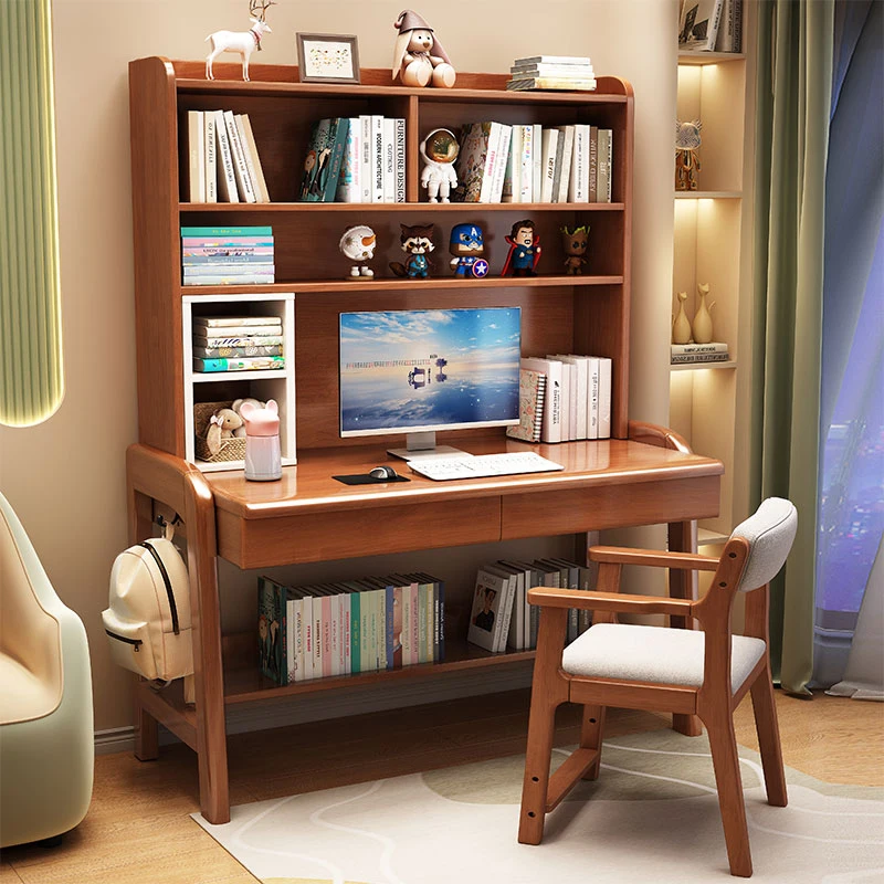 Solid Wood Desk Simple Computer Desk Household Desk Bedroom Children's Study Table Primary and Secondary School Students Writing