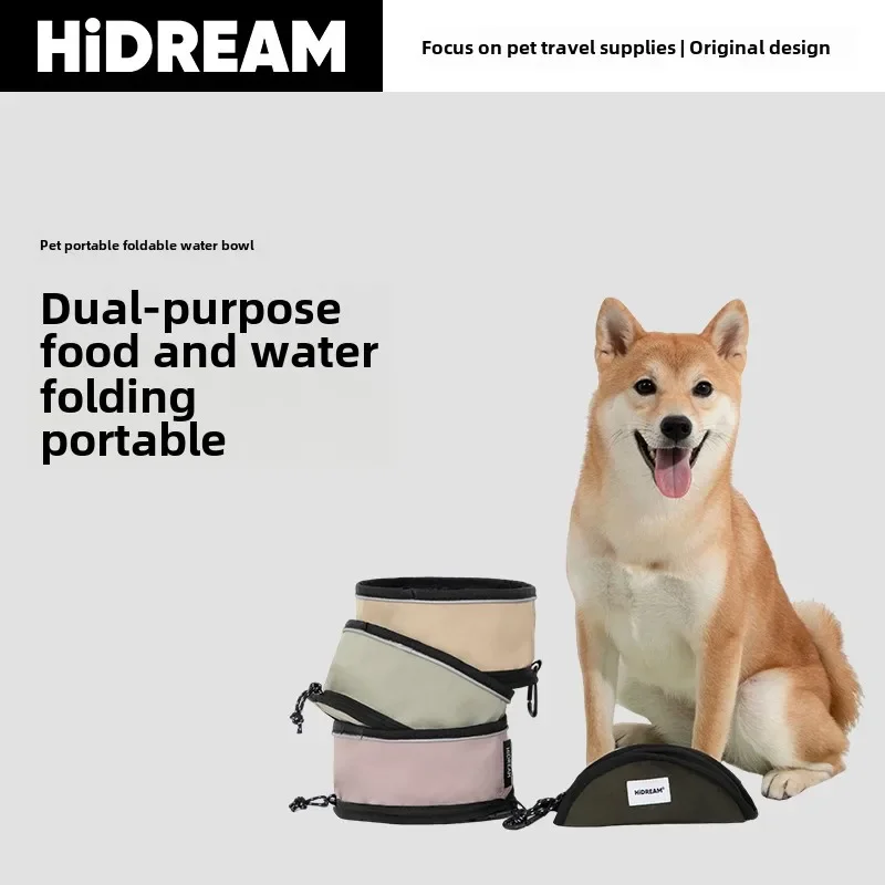 HiDREAM®Portable Waterproof Folding Food Bowl for Pet, Water Bowl, Cat Feeding Bowl, Original Design, Fashion Pattern