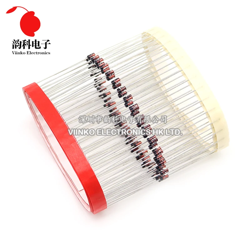 100pcs 1/2W Zener Diode 0.5W DO-35 BZX55C 2V 2V2 2V4 2V7 3V 3V3 3V9 4V7 5V1 6V2 7V5 10V 12V 15V 18V 20V 22V 27V 33V 39V 47V 75V