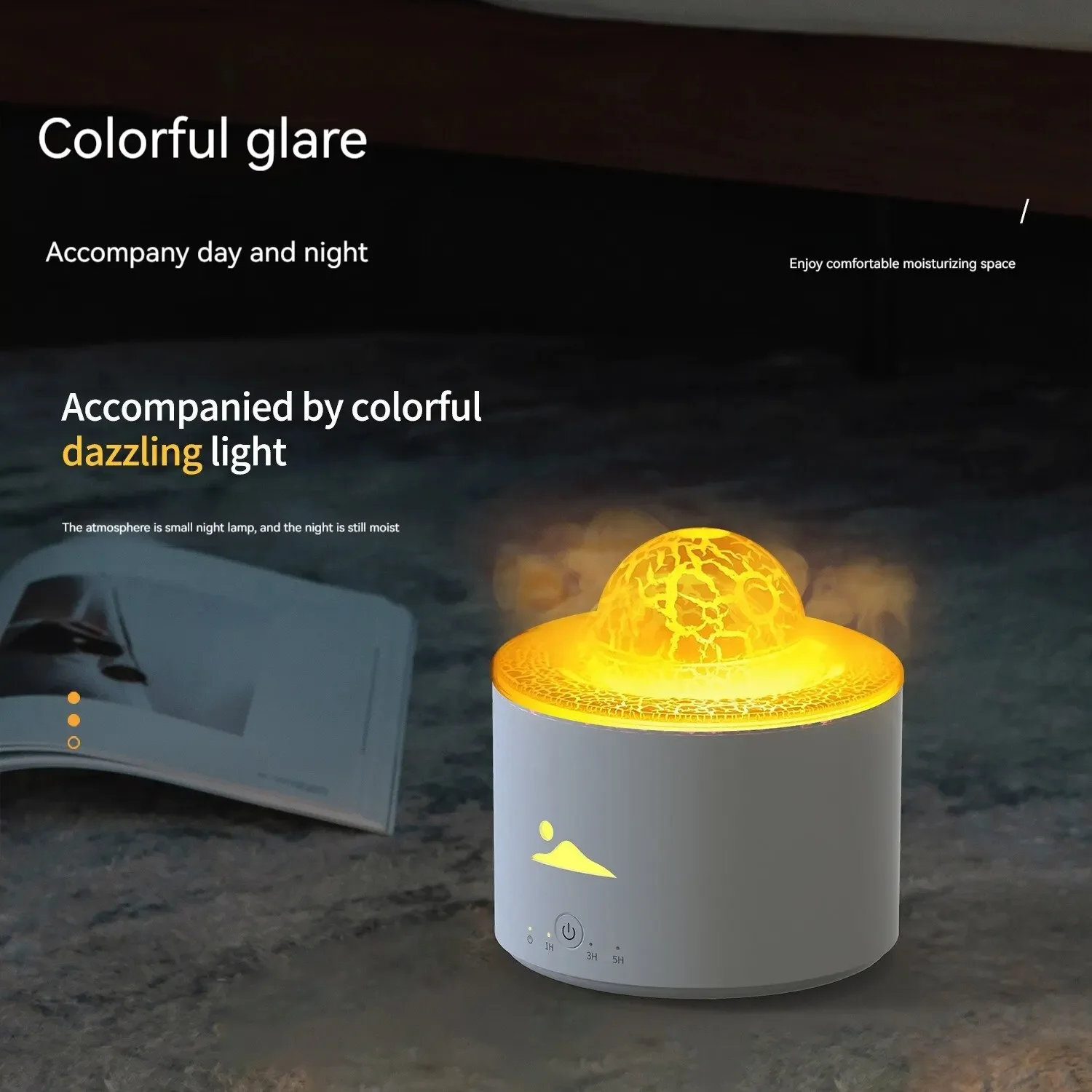 

Colorful Planet Volcano Aromatherapy Machine Humidifier for Bedroom - Desktop Fragrance Machine Creates Serene Atmosphere