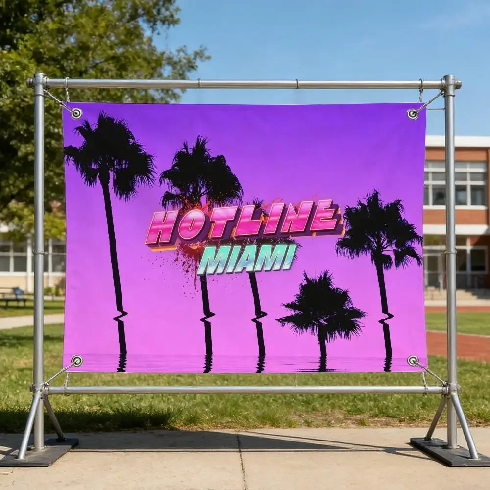 Game Action Retro Hotline Miami Series Flags Specialized for indoor and outdoor home decorations outdoor camping and bar parties