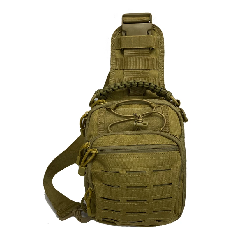 Outdoor Tactical Crossbody Bag Molle System Sport Bag Multifunctional Portable Chest Pack For Hiking Climbing