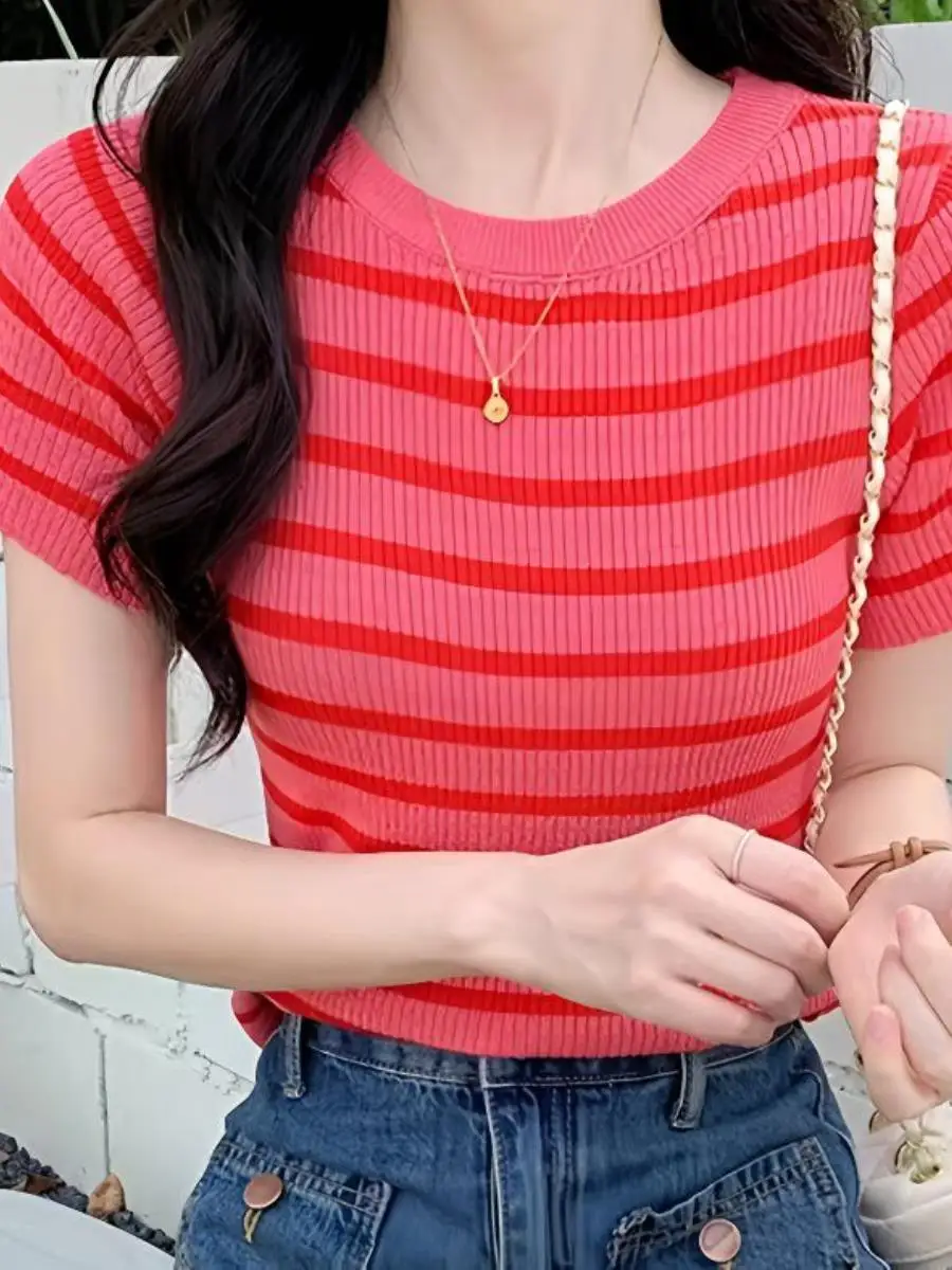 2026-nova-camiseta-feminina-de-manga-curta-em-seda-gelada-tricotada-ajuste-slim-para-verao-com-bolso-quadrado-estilo-executivo-acessorio-de-moda
