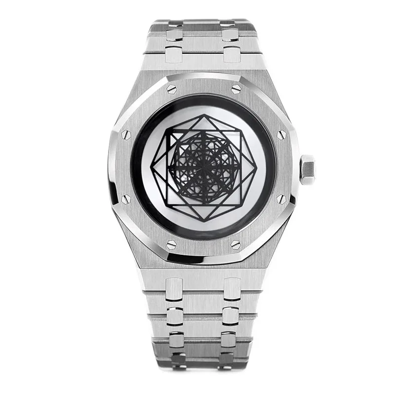 ساعة ميكانيكية للرجال من Nonelogo مقاس 41 ملم بدون علبة ساعة من الفولاذ المقاوم للصدأ مضيئة تتطابق مع العلامة التجارية NewNH35/36Movement