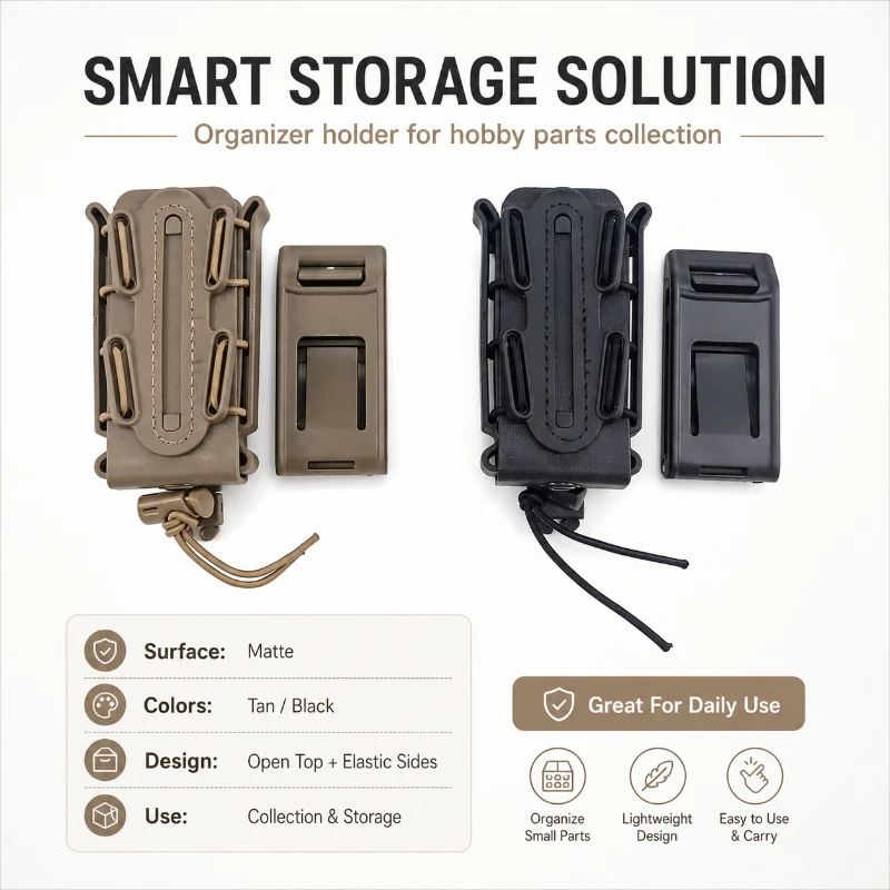Handy Model Accessory Carrying Case Multi‑Point Fastening Loops Matte Shell For Hobby Scene Decoration & Storage